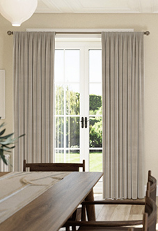 Luxe Velvet (Blackout) Pencil Pleat, Taupe - Ready Made Curtains